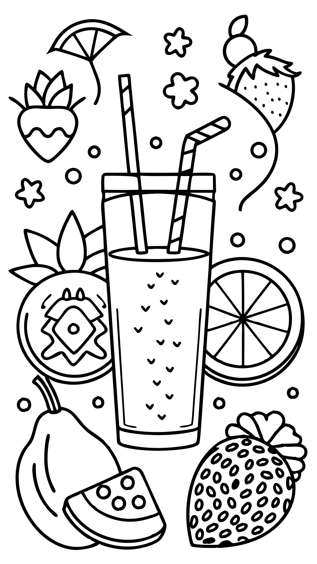 coloriage de smoothie